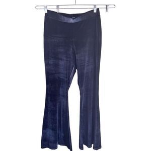 SBetro Womens Velour Pull On Elastic Waist Wide Leg Pant Size XL Career Work Wea
